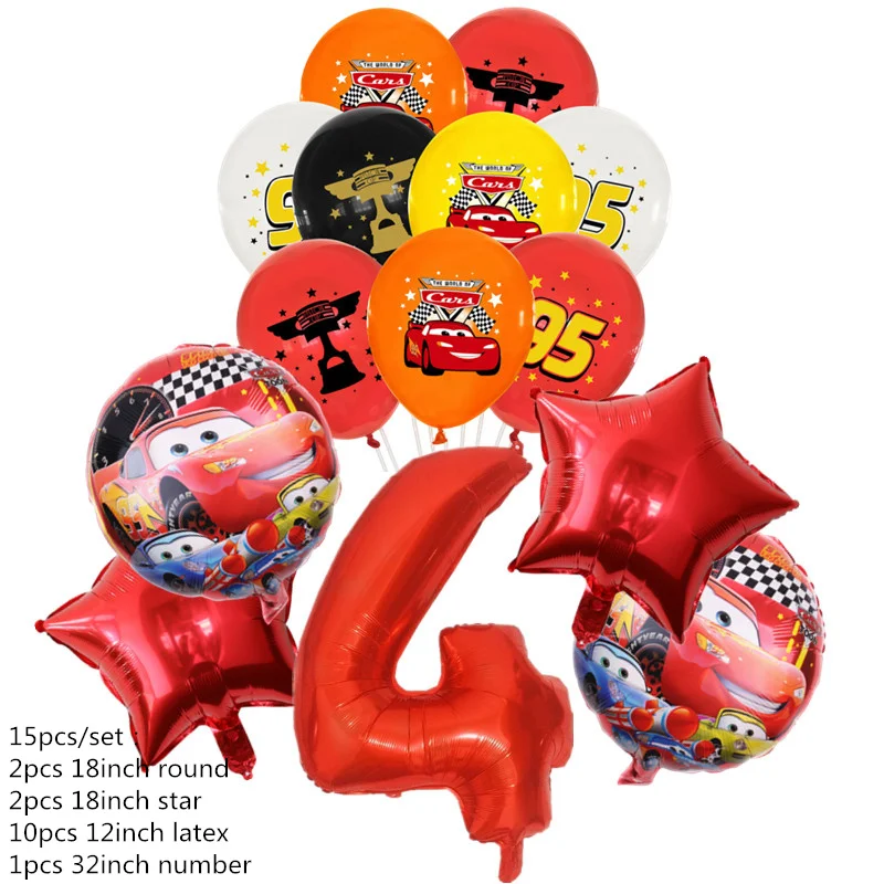 

Мультяшные автомобили Disney, фольгированные воздушные шары, Молния Маккуин, 32 дюйма, с цифрами для маленьких мальчиков, Детские декоративные игрушки, 1 комплект