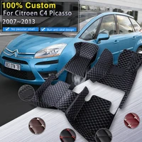 car floor mats for citroen grand c4 picasso mk1 20072013 luxury leather mat rugs carpets anti dirt pad set car accessories 2008