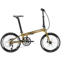 20 Inch Folding Bike Bicycle Carbon Fiber Bicicleta 9-speed Disc Brake Portable Urban Road Bikes Mini City Bicycles For Adults