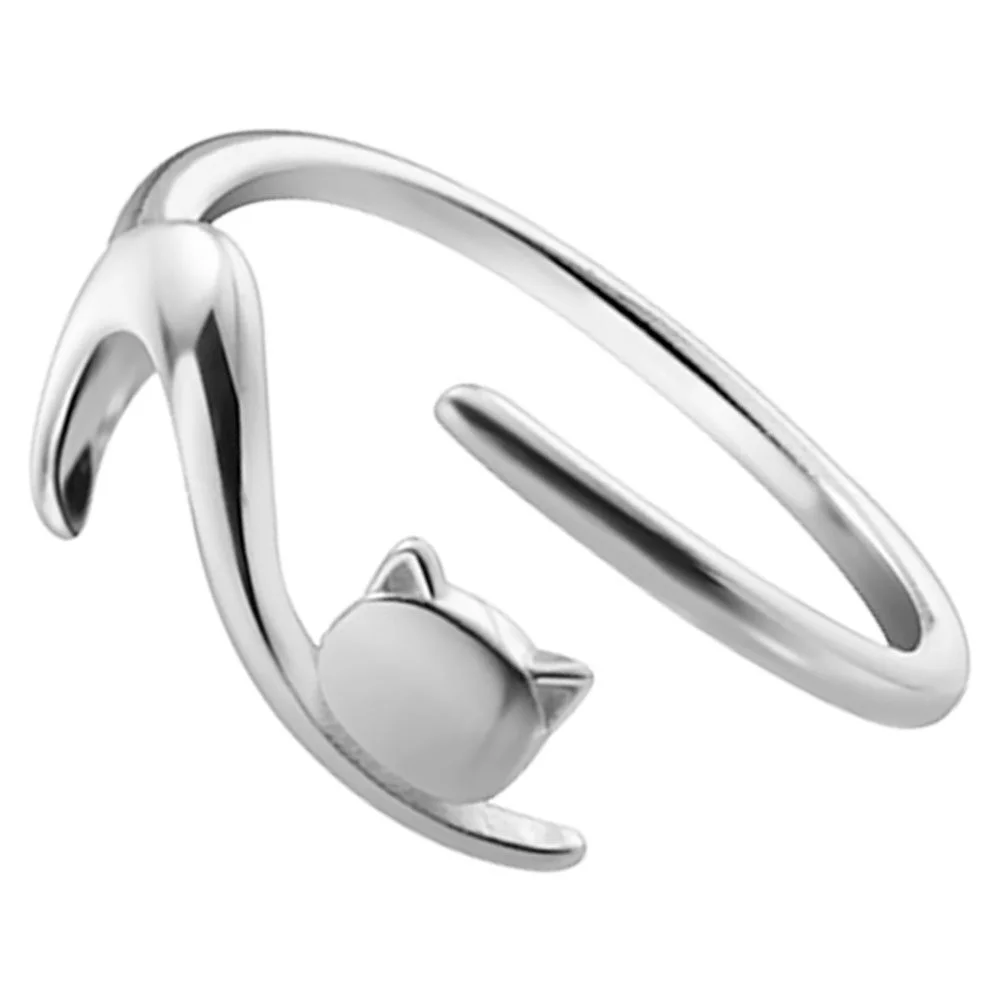 Cat Ring Open Ring Adjustable Ring Animal Ring Cute Open Ring Girl Finger Ring