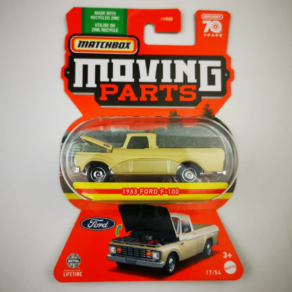 

2023 Matchbox Moving Parts 1963 FORD F-100 1/64 Die-cast Collection Model FWD28