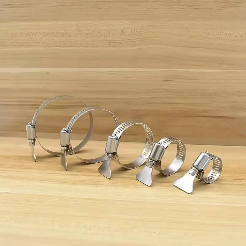 5/10 шт. хомут для шланга с червячной передачей регулируемый 6-63 мм зажим