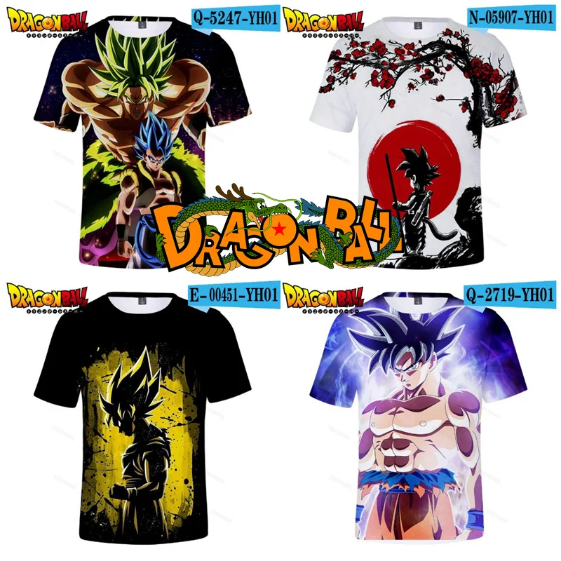

Super Saiyan Dragon Ball Z Summer T-shirt Tees Oversized Cool Breathe Vegeta Son Goku Tops Men Personality Outerwear Tops