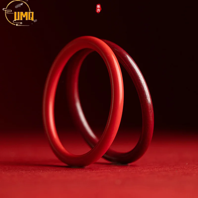 

Natural Purple Cinnabar High Content Cinnabar Prajna Paramita Fashion Bangle for Men Women Original Ore Purple Golden Sand 6mm