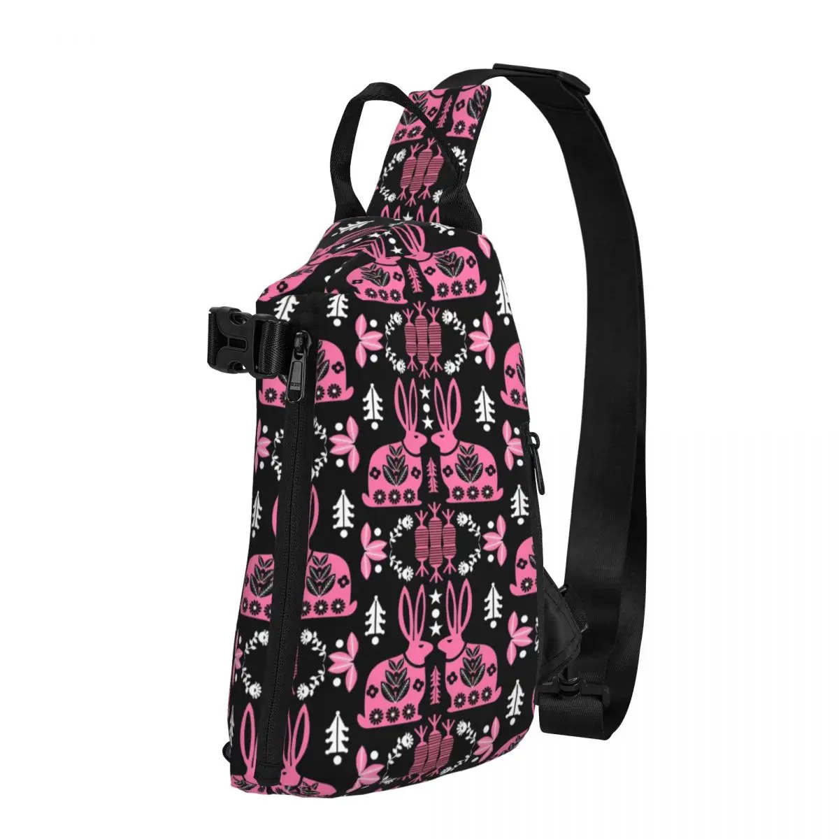 

Кроличьи нордические сумки через плечо, нагрудная Сумочка в уличном стиле с животным, Женская дорожная сумка-слинг с графическим дизайном, повседневные деловые сумки через плечо