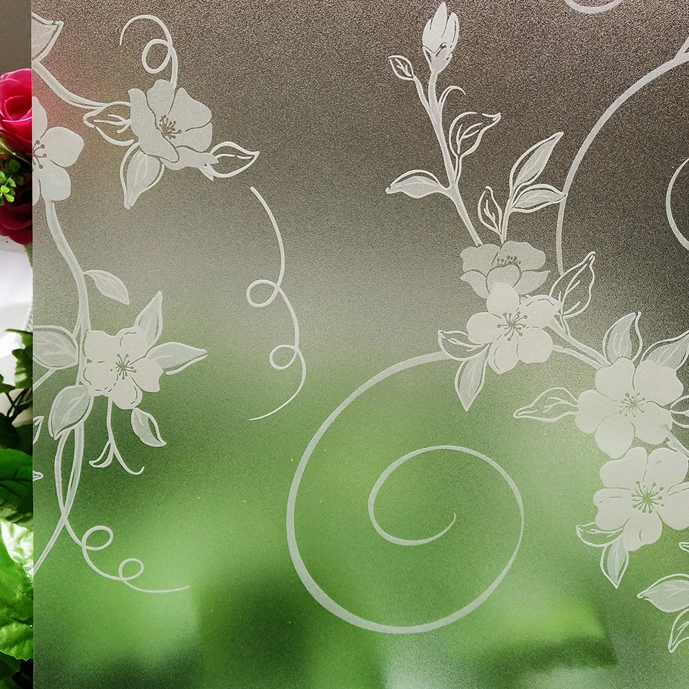 

Цветная матовая защитная пленка для стекла 90*100 см, статические клейкие наклейки на окна, витражные виниловые наклейки