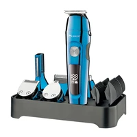 surker 6 in 1 hair clipper multifunction lcd adjustable speeds hair trimmer shaverbodynose haircut grooming kit blue