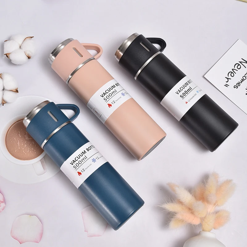 

Leak-proof Vacuum Insulated Cups Bpa Free For Outdoor Biking Camping Office Car Thermos Flask Portable Tumbler Box Bottle