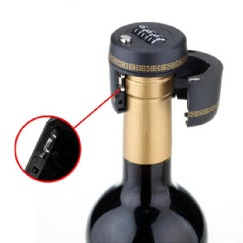 

Plastic Bottle Password Lock Wine Stopper 1Pc Vacuum Plug Device Preservation For Furniture Hardware Combination Lock