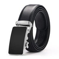 business mens brown belt fashion mens glossy flat automatic buckle casual luxury design premium texture black leather belt