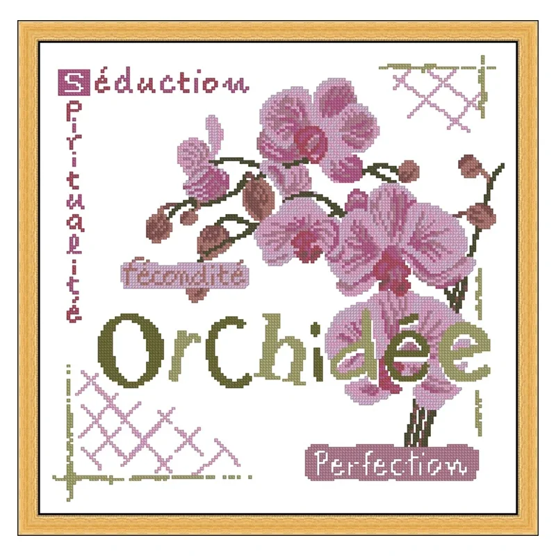 Набор для вышивки крестом с цветочным рисунком Amishop Lili Points Historical Rose Mac Orchid Tulip