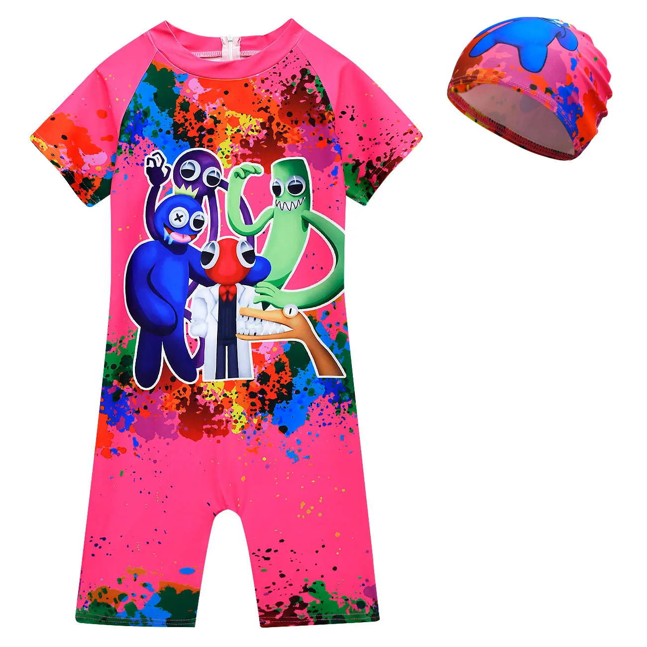 

Детский купальник, мультяшный Радужный купальник для друзей, детский купальный костюм для девочек и мальчиков, цельный купальный костюм, пр...