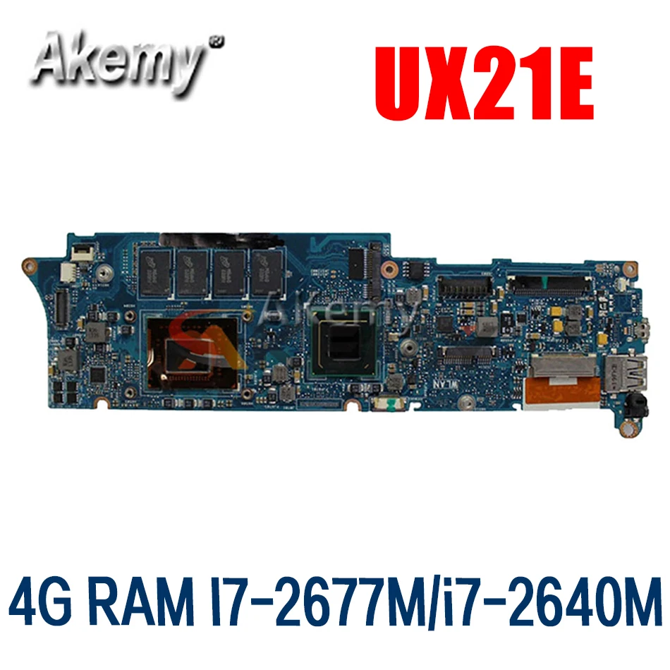 

Asepcs UX21E Laptop motherboard For Asus UX21E UX21 Test original mainboard 4G RAM I7-2677M/i7-2640M