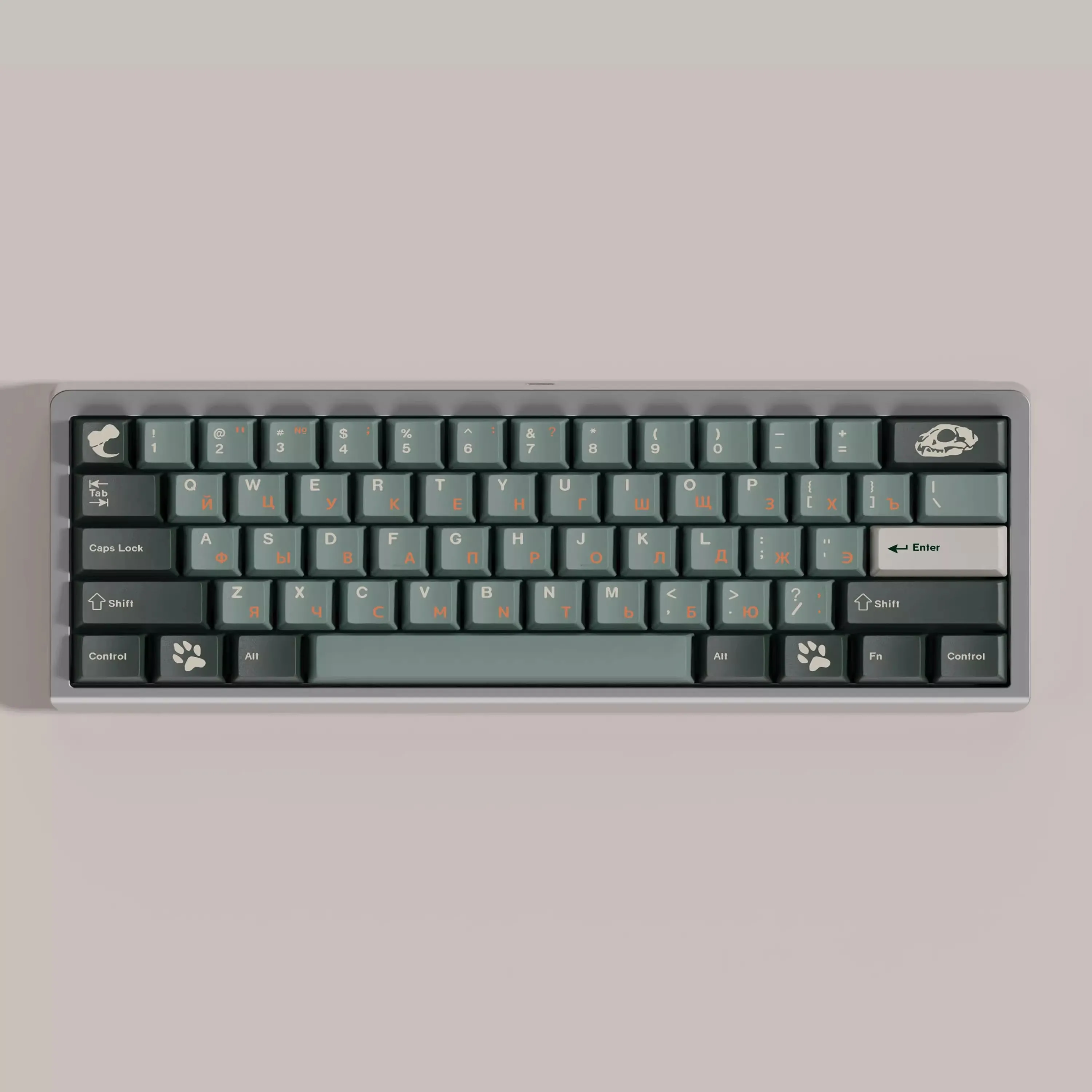 

English Russian Keycap Cherry Profile Silent Forest Keycaps PBT Dye Sublimation Key Cap 142Keys For MX Switch Keyboard