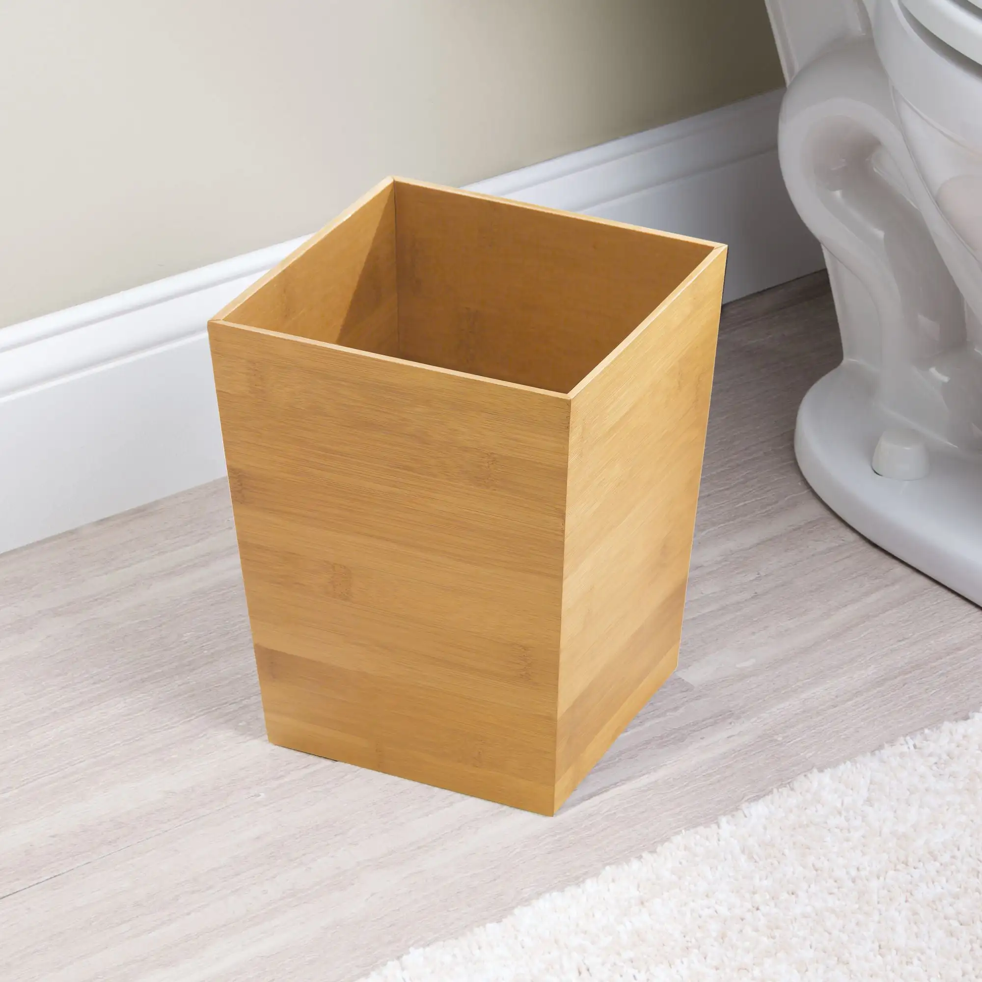 

Formbu Wastebasket Trash Can, Bamboo