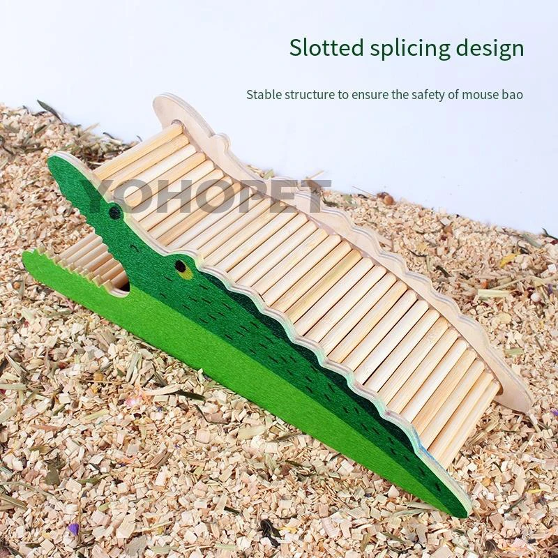 

Забавный маленький домик для домашних животных из крокодила, деревянный домик для хомяка, жевательная игрушка для маленьких животных, Шинш...