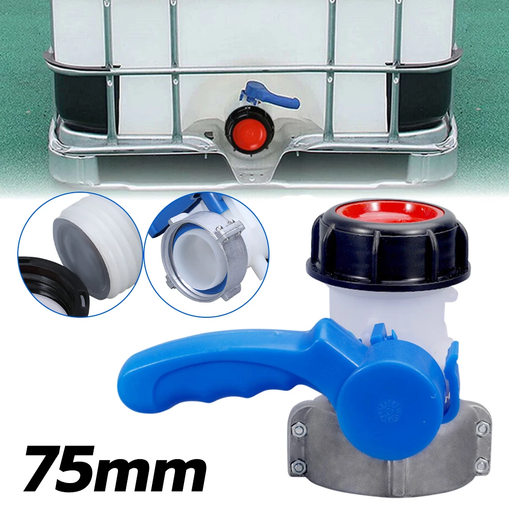 

IBC Tote Tank Adapter Valve DN50 75mm Pipe Connector Tap 1000L Water Container Tote Tank Butterfly Valve Switch Garden Home Tool