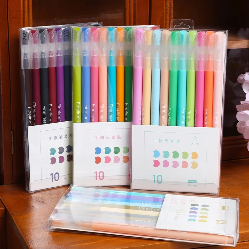 

Colored Pen Set for Writing/Bullet Journal Notebook Drawing 0.4mm Gel Pen Liner Kawaii Statonery School&Office Supplies