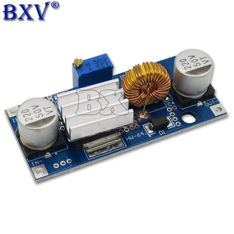 5A XL4015 DC-DC 4-38 В до 1 25-36 24 12 9 5 понижающий регулируемый модуль питания светодиодный