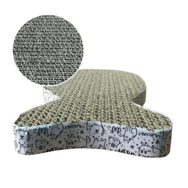 

2022New Wear-resistant Cat Scratch Pad Fish Shape Mini Cat Scratcher Board Kitten Corrugated Paper Mat Toy Pet Grinding Nail Scr