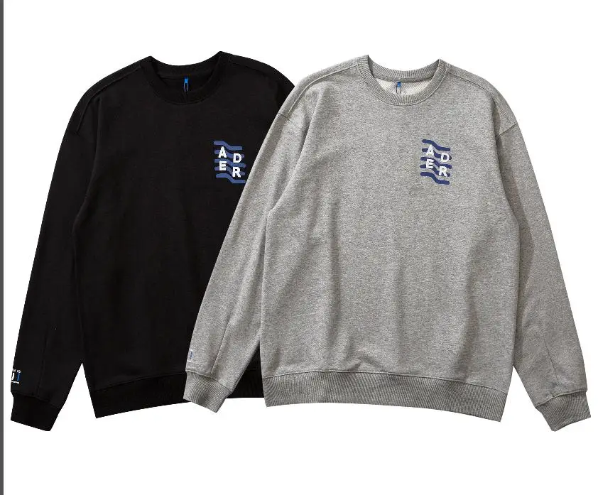 

ADER Wavy letter sweater men's and women's same round neck coat