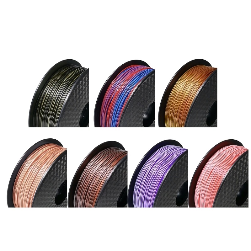 

Two-color Printing PLA Silk Consumable PLA Filament Two-color Tangle-Free & Easy to Print for 3D Printing Accessories