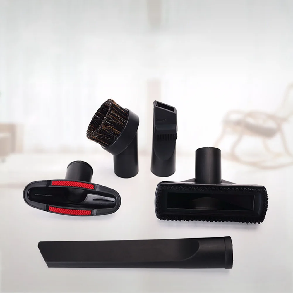 

5pcs Brush Head Universal Appliance Flat Set Parts Kit Accessories T Shape Attachment Tool Rotatable Sunction Vacuum Cleaner