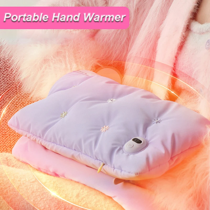 Портативная зимняя грелка для рук с регулируемой температурой графеновая 2 в 1