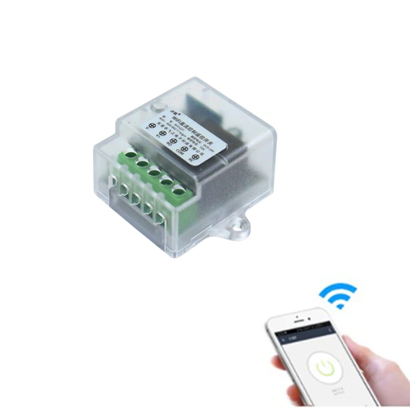 Interruptor inalámbrico WiFi para garabatos, módulo de relé unidireccional, aplicación de sincronización de entrada, control remoto por voz, control remoto sw