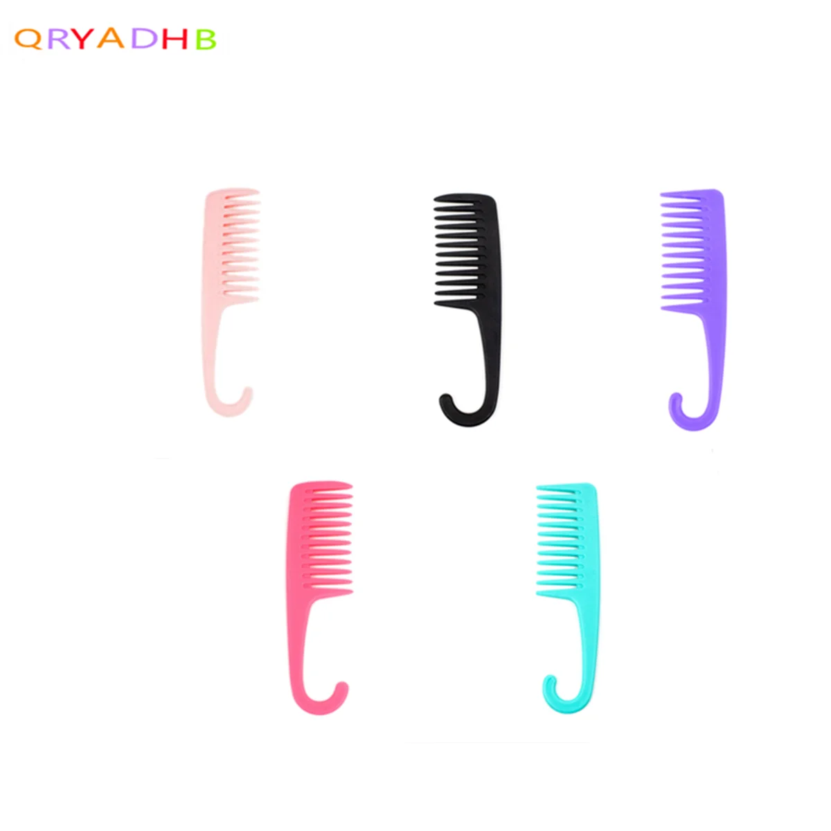 

Barber Shop Hairdressing Special Tools Color Thickened Plastic Hook Big Tooth Round Tip Flat Comb 5 Combinations (Color Random)