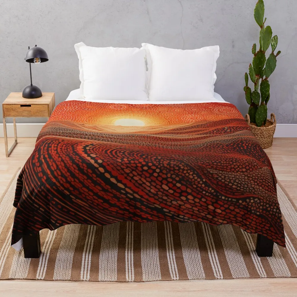 Фланелевое одеяло Aboriginal Authentic Art Red Valley