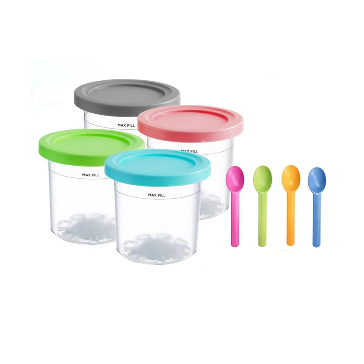 

4 шт. для ниндзя XSKPLID2CD, совместимы с сериями NC299AMZ и NC300S, для приготовления мороженого 1 пинт