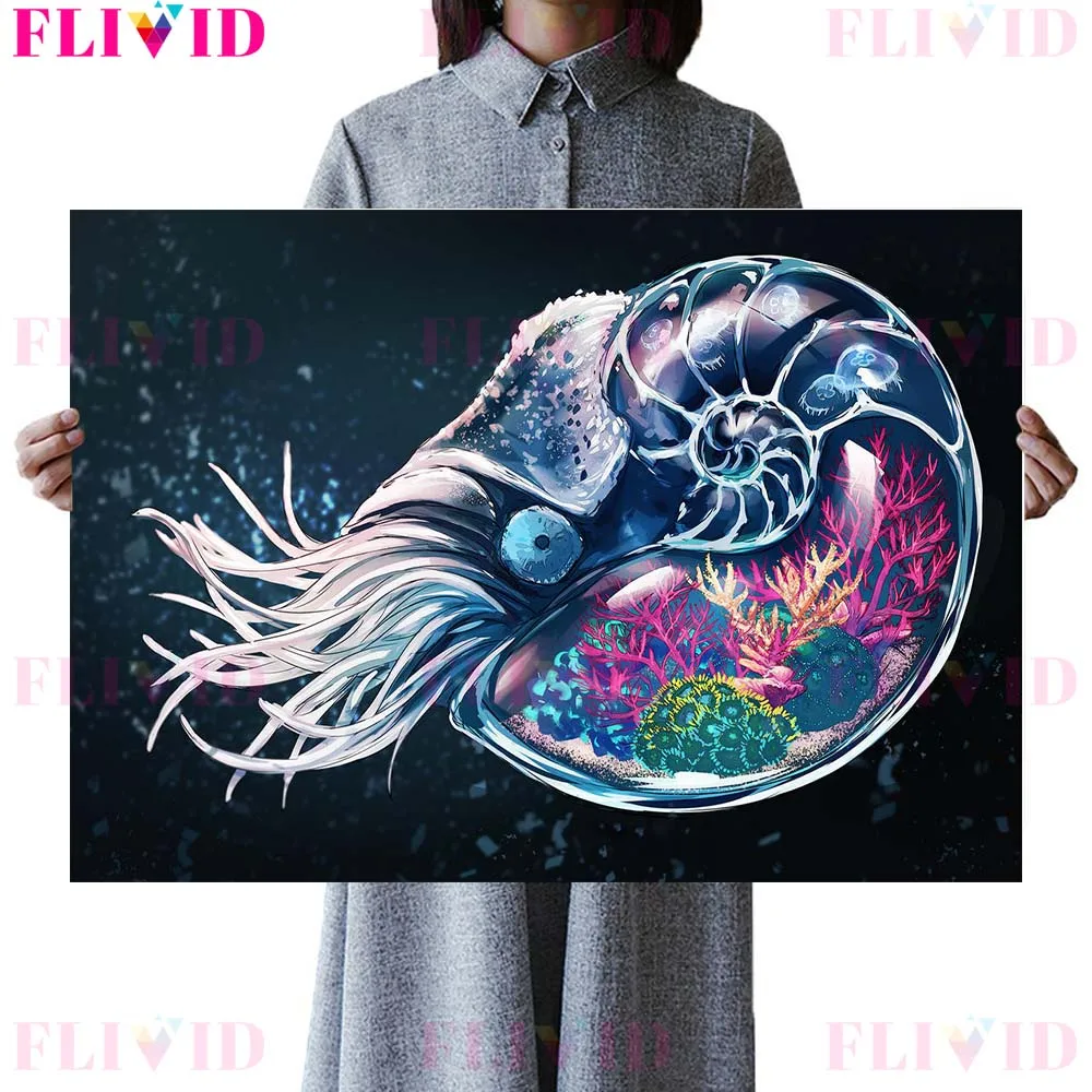 Риф рифа танка Armadillo Hermit Краб таблетка Жук Улитка Черепаха настенная Картина на