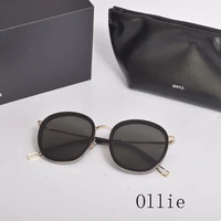 gm high quality korean brand gentle ollie sunglasses women men aceate round sun glasses uv400 lens with original packing