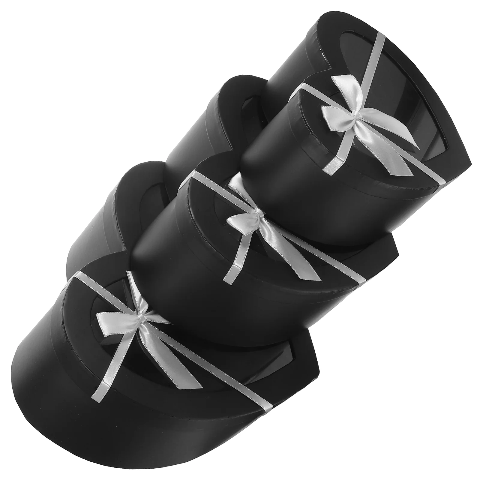 

Подарочная коробка в форме сердца с открытым окном, подарочный контейнер для шоколада, конфет, серая доска