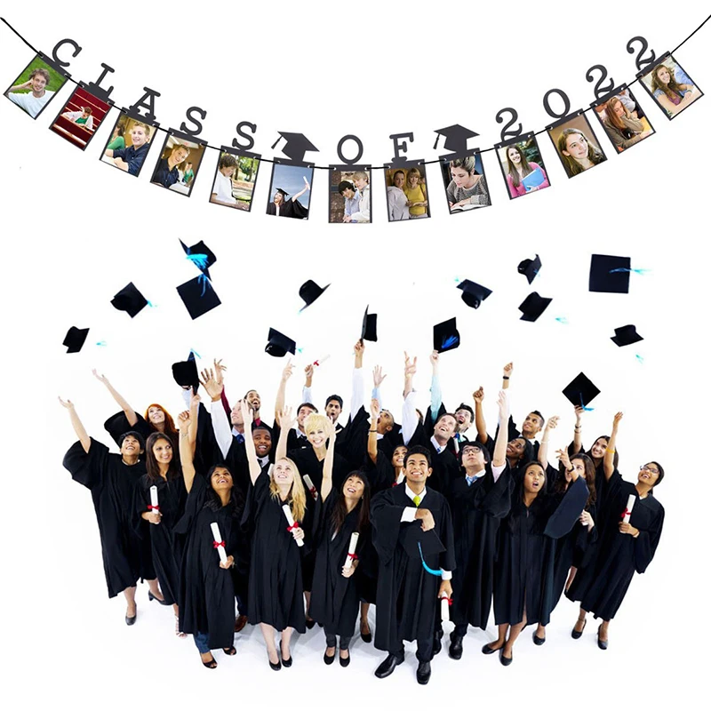 

Graduation Party Banner Class Photo Clip Glasses Tie Bachelor Cap Photo Prop Graduation Party Decoration Souvenir 2022