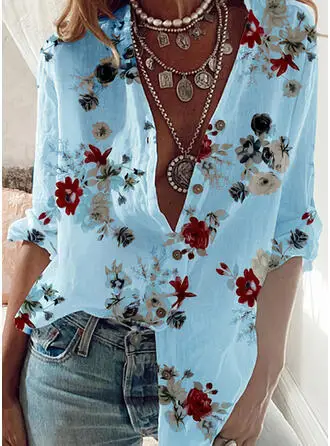 

2022 New Long Sleeve Printed T-Shirt Shirt Women's