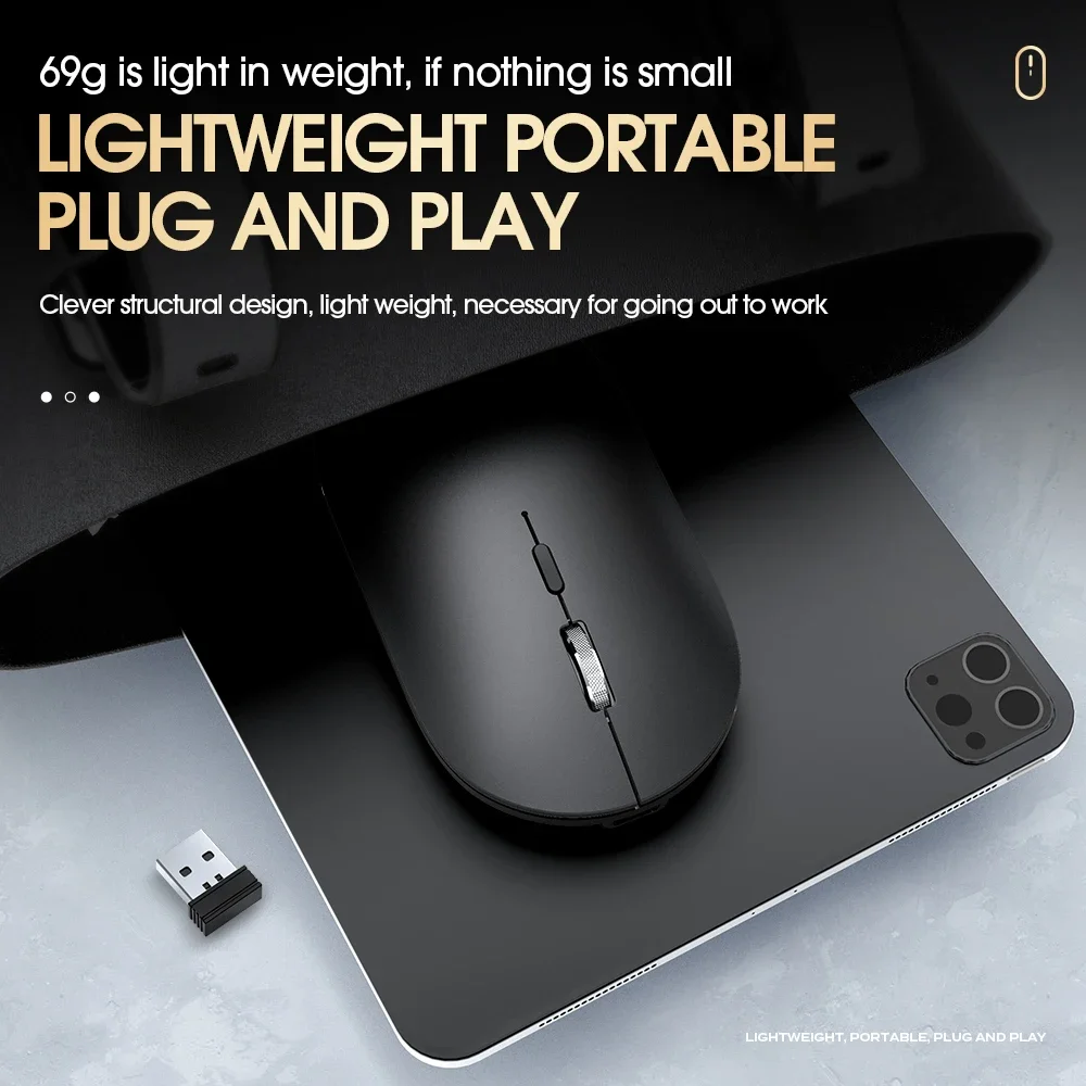 Беспроводная мышь Bluetooth бесшумная перезаряжаемая для ноутбука ПК MacBook Mac IPad IPhone