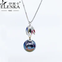 luxry 925 sterling silver necklace for women men hip hop unique design cultured black pearl pendant simple jewelry accessories