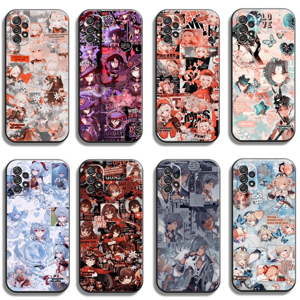 

Genshin Impact Anime Funda Phone Cases For Samsung A31 A32 4G A32 5G A42 5G A20 A21 A22 4G 5G Cases Coque Carcasa Back Cover