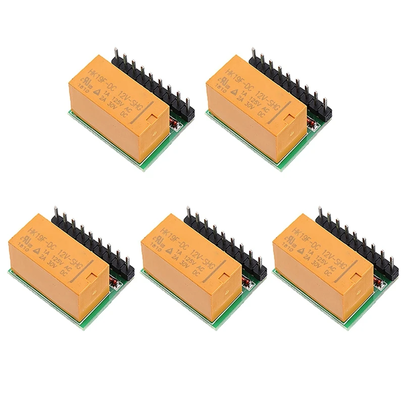 

5Pcs DR21A01 DC 12V DPDT Relay Module Polarity Reversal Switch Board For Arduino