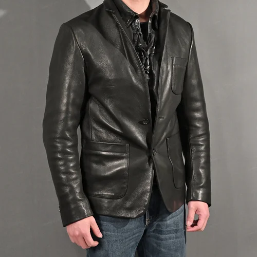 

Quality Top High Sheepskin Male Leather Jacket 2023 Genuine Leather Jackets for Men Spring Autumn Black Casual Men's Coat Xhl428
