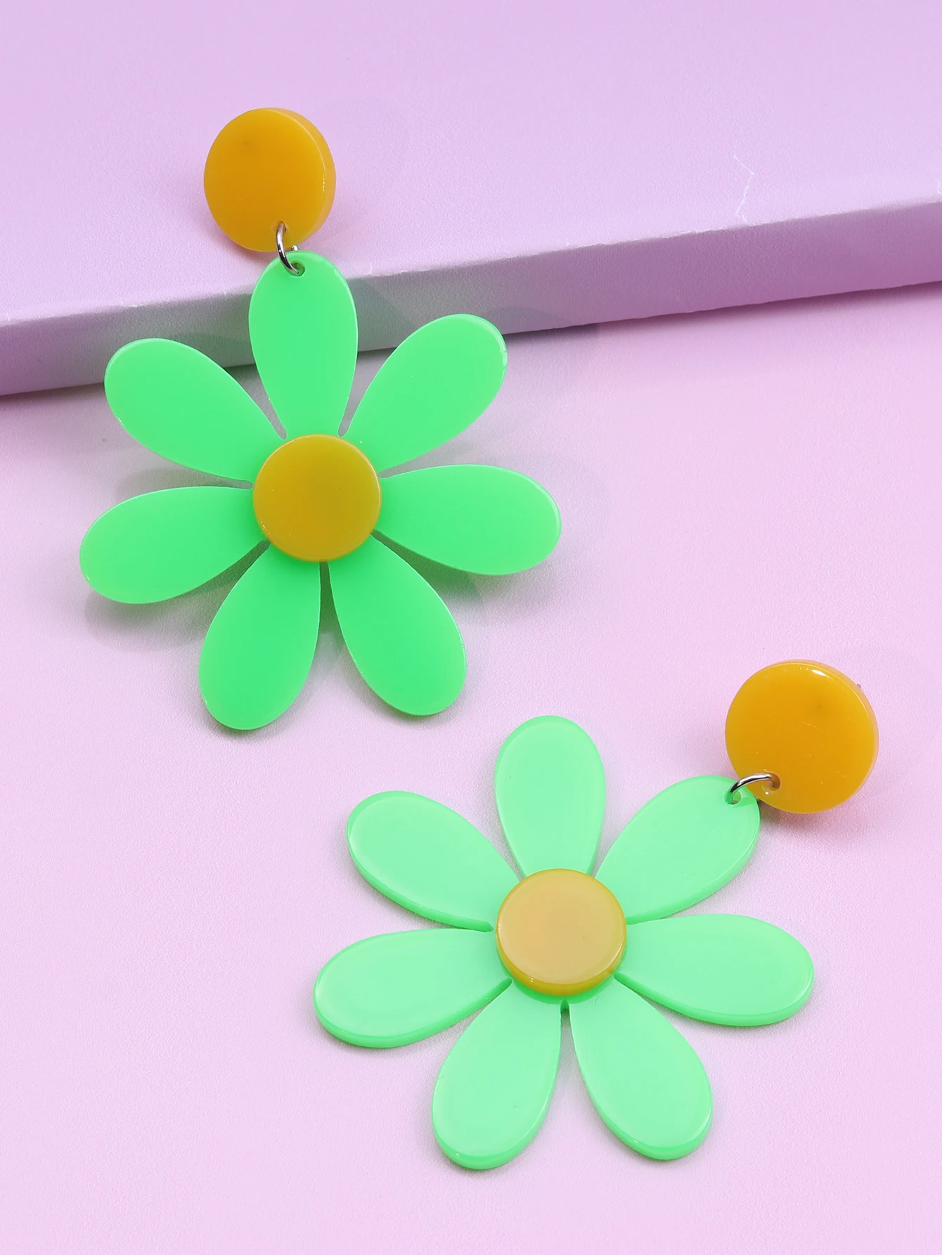 1 пара летних пляжных сережек в богемном стиле флуоресцентного цвета для женских