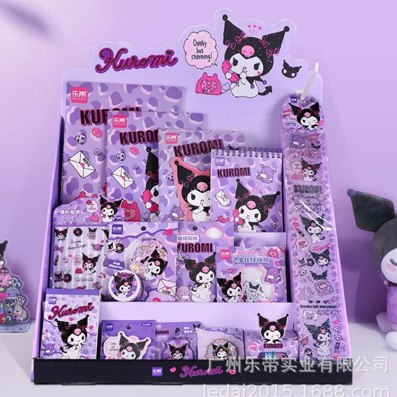

Sanrio Kawaii Kuromi набор блокнотов с текстурой животных Мультяшные стикеры Высокая ценность ручная лента со значком Рождественский подарок на день рождения