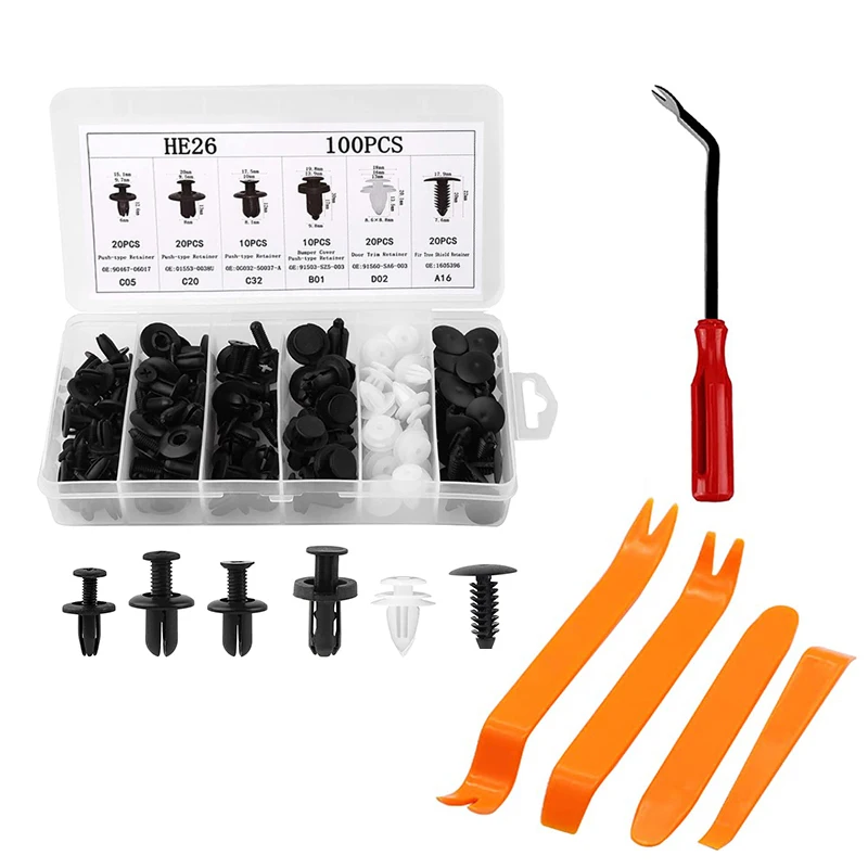 Автомобильные крепежные зажимы комплект нажимных фиксаторов для кузова