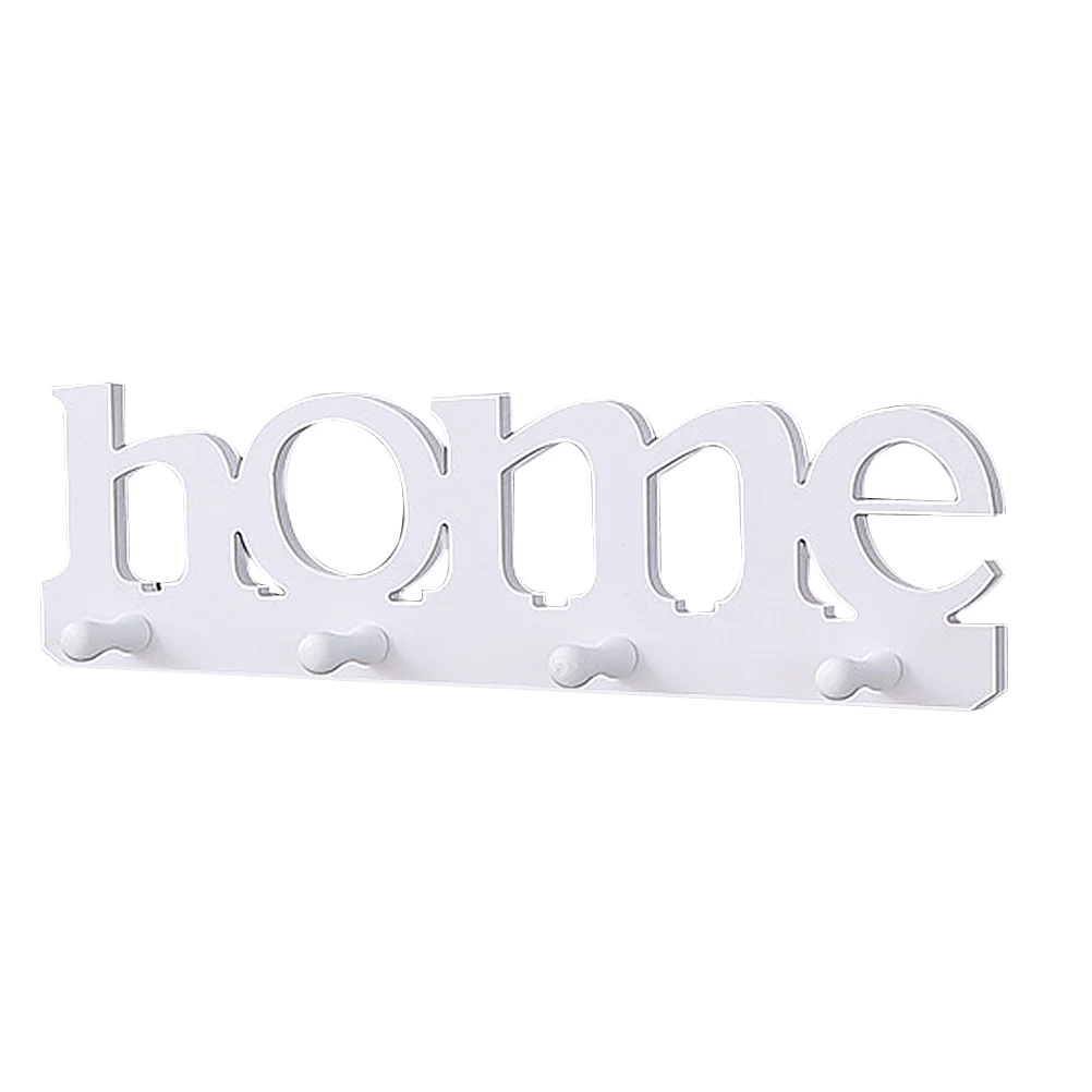 

Wall Shelf Home Hook Creative Hanging Coat Hanger Storage Rack Clothes Hangers White Pvc Key Hooks Screw
