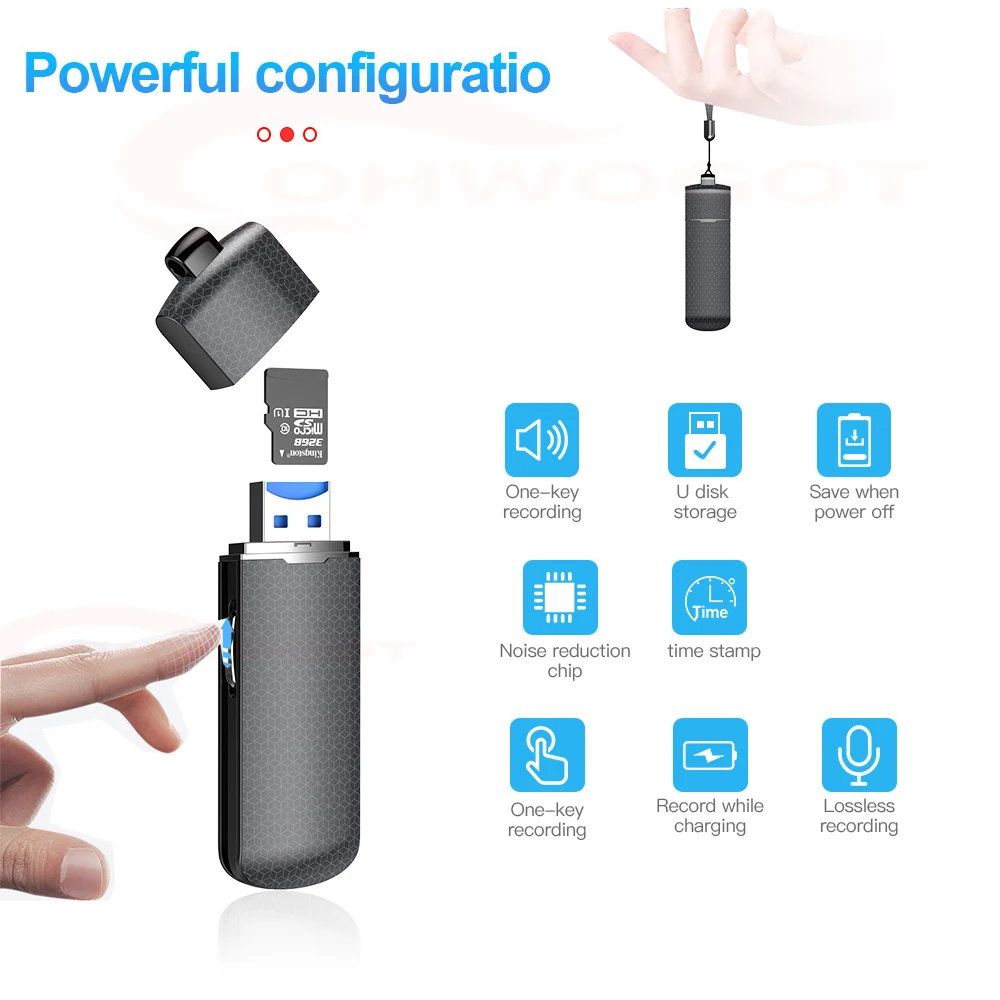 Mini Portable Usb Gadgets Professional Invisible Digtal Sound Recorder Small U Disk Flash Drive Audio Dictaphone