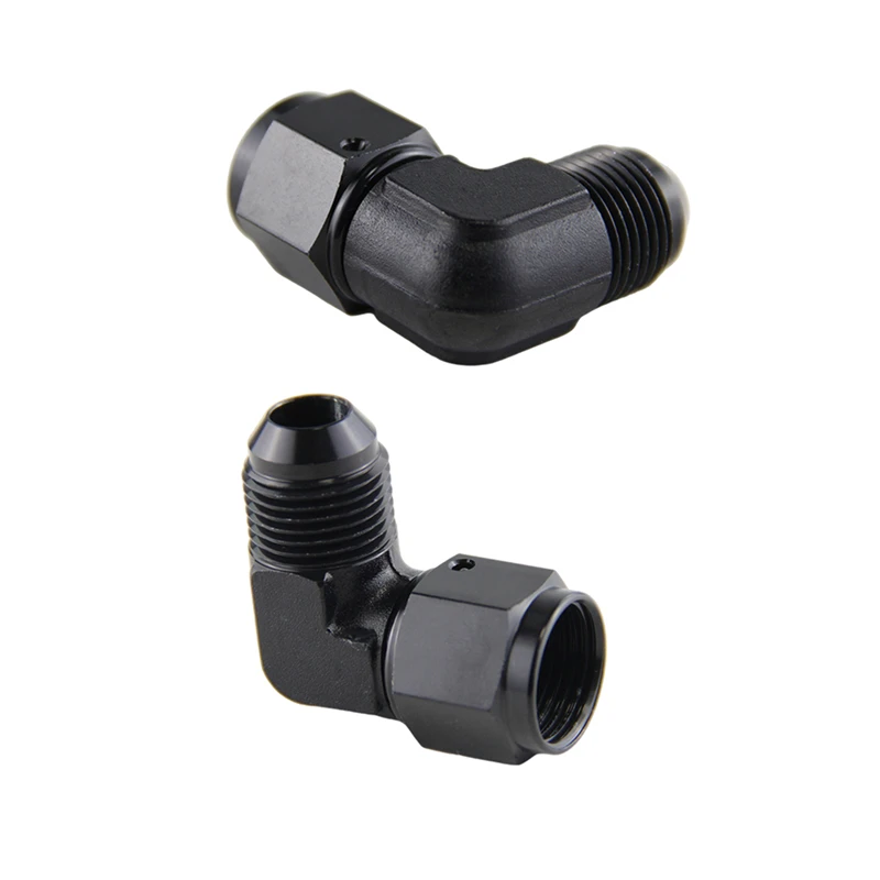 

2PCS AN8 Female to 8AN Male Flare 3/4"-16UNF 90 Degree Aluminum Swivel Hose Fitting Adapter