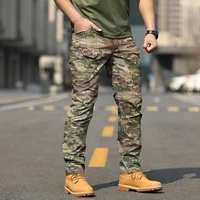 mens waterproof cargo pants elastic multiple pocket military male trousers outdoor joggers plus size tactical camo pants men