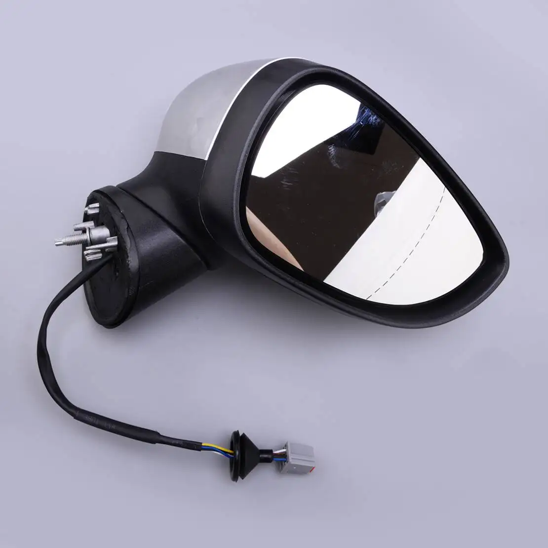 

Автомобильное переднее правое боковое крыло двери Зеркала заднего вида в сборе 5 проводов Подходит для Ford Fiesta MK7 2013-2017 Серебряный